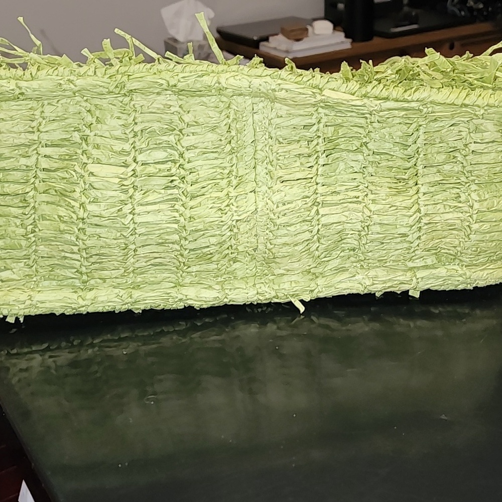 Handcrafted In India Green Fringe Tote Bag - Picture 5 of 6